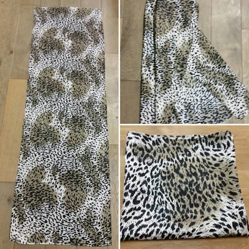 Retro scarf scarves leopard lång bred 70-tal