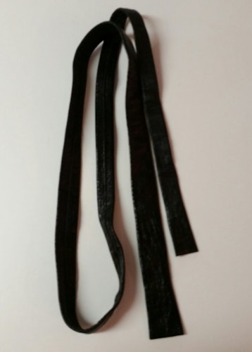 Vintage retro smalare slips svart läder 5060-tal eller 80-tal