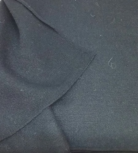 Retro vintage sjal halsduk tunn svart ull, dam eller herr, 120x22 cm