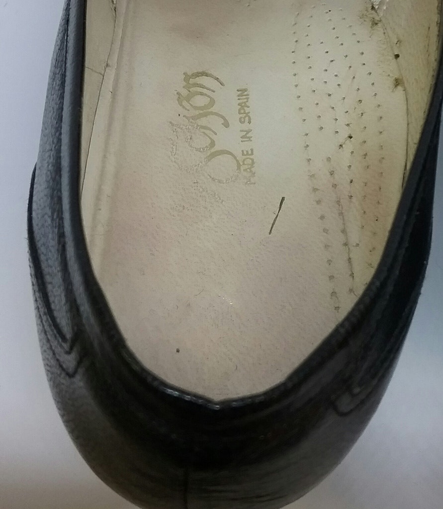 Retro skor damskor svarta 70-tal stl 41 ca - Vintage Corner Österlen