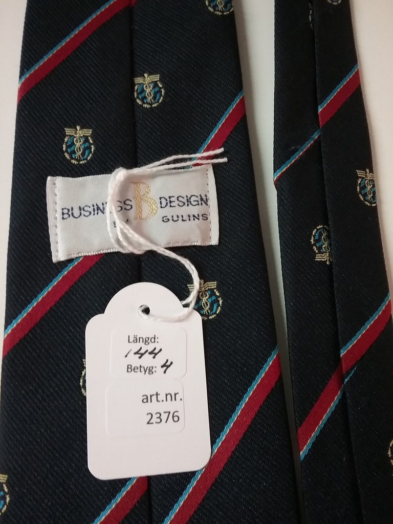 Retro slips Gulins blå med röda ränder symboler