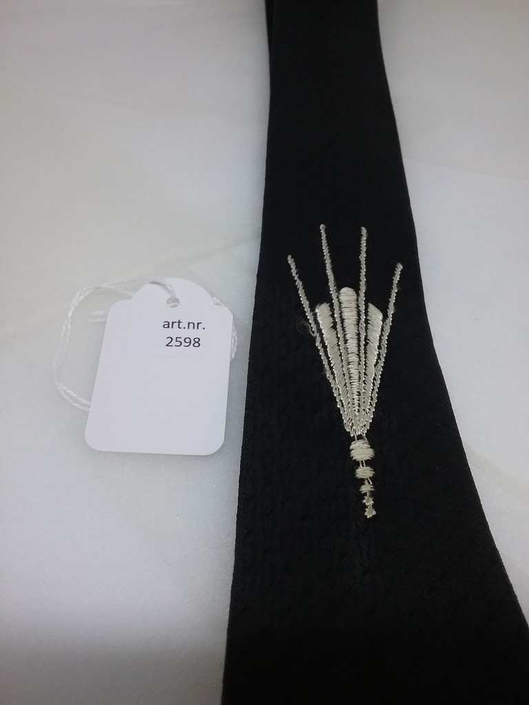 Vintage retro rockabilly slips 50-tal 60-tal smal svart vitt spretigt mönster