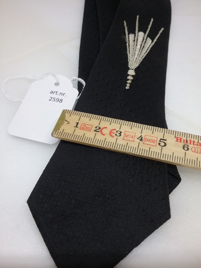 Vintage retro rockabilly slips 50-tal 60-tal smal svart vitt spretigt mönster