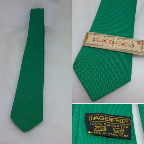 Vintage retro smalare slips grön Hagenfeldt