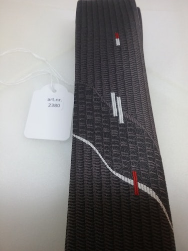 Vintage retro rockabilly slips 50-tal 60-tal smal grå mönster i rött vitt