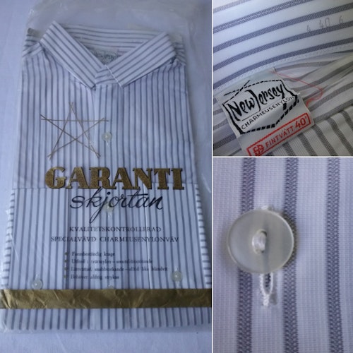 Vintage retro herrskjorta deadstock Garanti skjortan Charmeuse stl ca  40/M