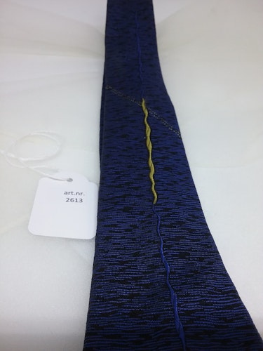 Vintage retro rockabilly slips 50-tal 60-tal blå-svart med gult mönster