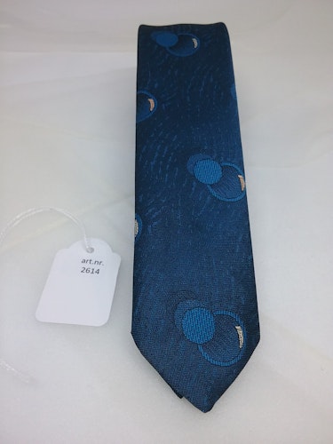 Vintage retro rockabilly slips 50-tal 60-tal smal blå med ringar