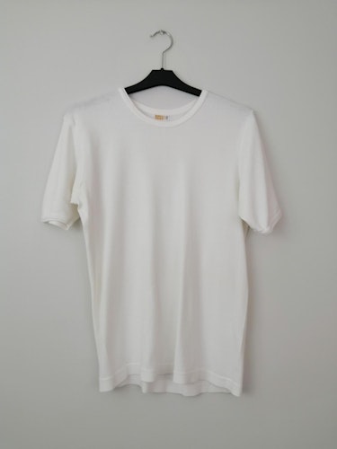 Vintage vit t-shirt undertröja bomullstrikå gammal fin kvalité