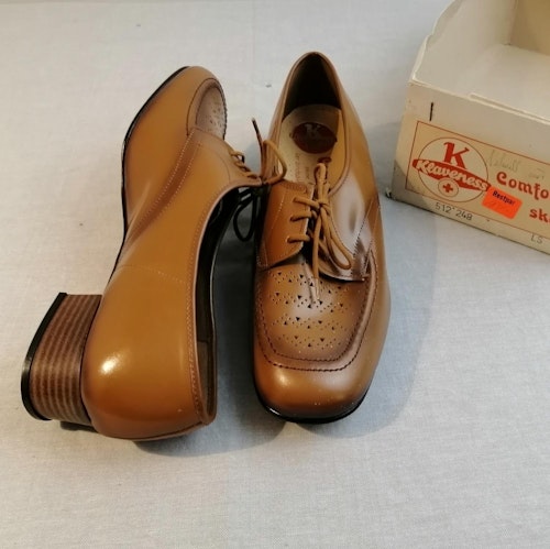 Vintage Klaveness Comfort-sko brun snörsko stl 7 ca 41