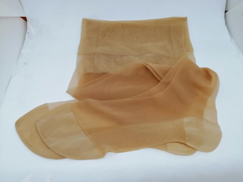 Vintage retro nylonstrumpor stockings ljust hudfärgade för strumpebandshållare