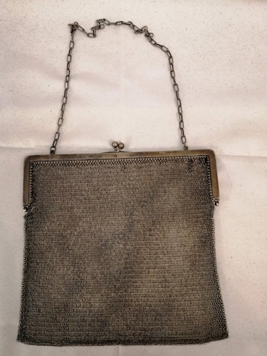 Vintage väska mesh 1920-tal silver?