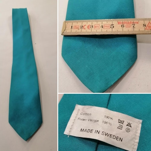 Vintage slips 80-tal jade-grön enfärgad bomull Made in Sweden