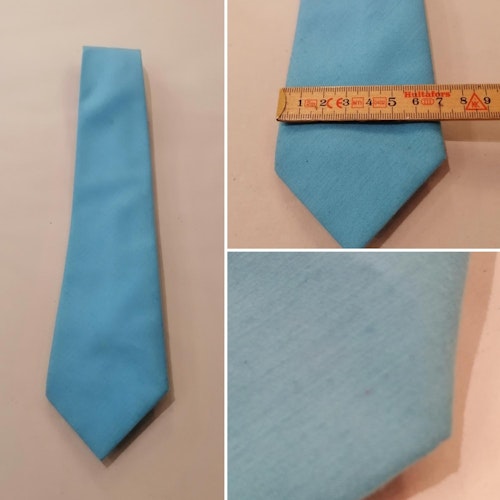 Vintage slips turkosblå enfärgad