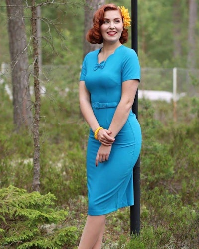 Daisy Dapper Collection Ebba Dress blue stl XXL