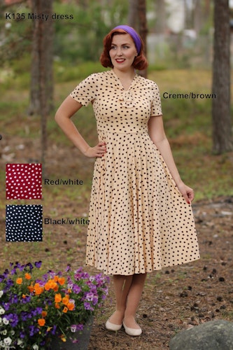 Daisy Dapper Collection Misty dress Creme/Brown stl XL