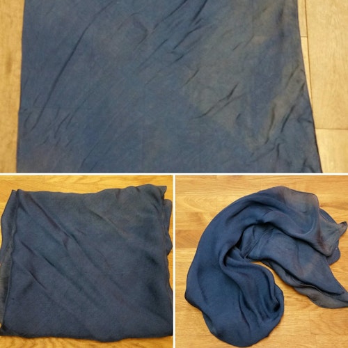 Retro vintage scarf scarves blå-grå lite flammig