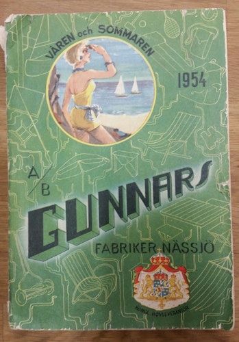 Retro postorder­katalog Gunnars fabriker Nässjö 1954