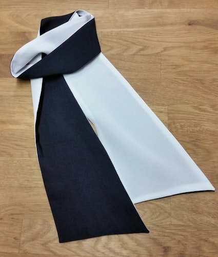 Retro vintage scarf scarves sjal svartvit att knyta som rosett eller slips