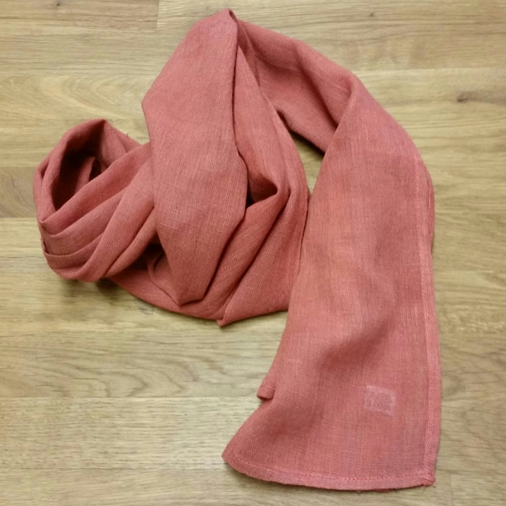 Retro scarf scarves sjal avlång roströd brunaktig indisk bomull - Vintage  Corner Österlen