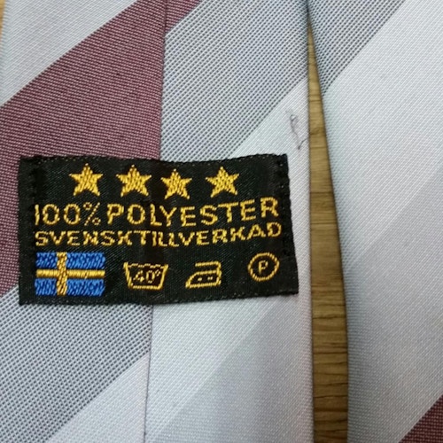 Retro slips grå lila silver Polyester 5060-tal