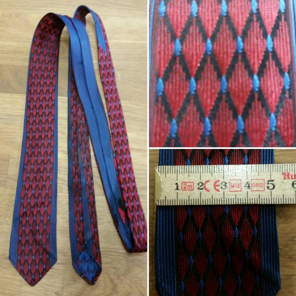 Vintage retro slips blå och röd smalare 50-tal, 60-tal Rockabilly