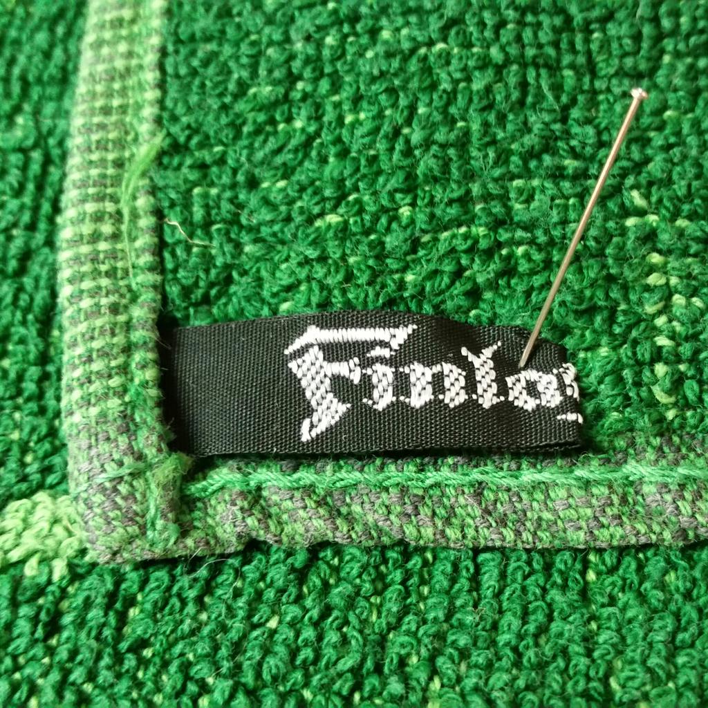 Retrotextil 4 st gröna handdukar i frotté Finlayson 70-tal
