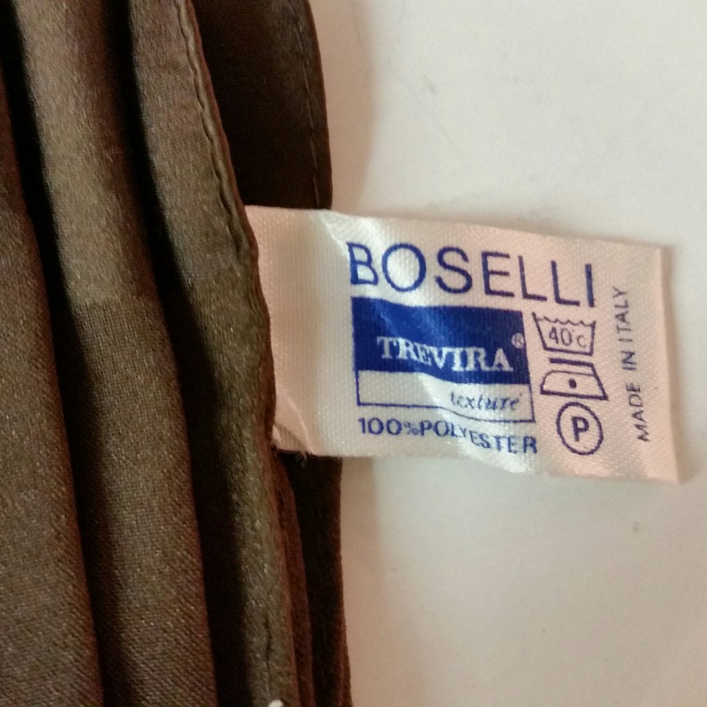Retro vintage scarf scarves sjal brun trevira Boselli Italien