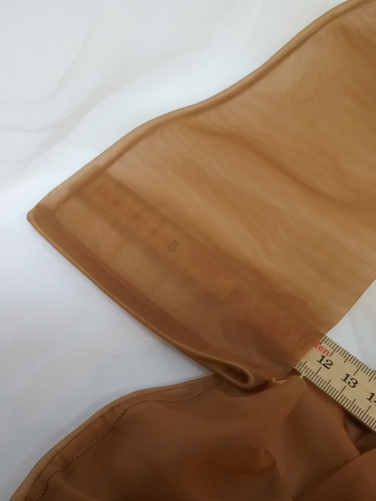 Retro vintage damhandskar nylon långa sun-tan hudfärgade brun-beige stl 6-7 ca