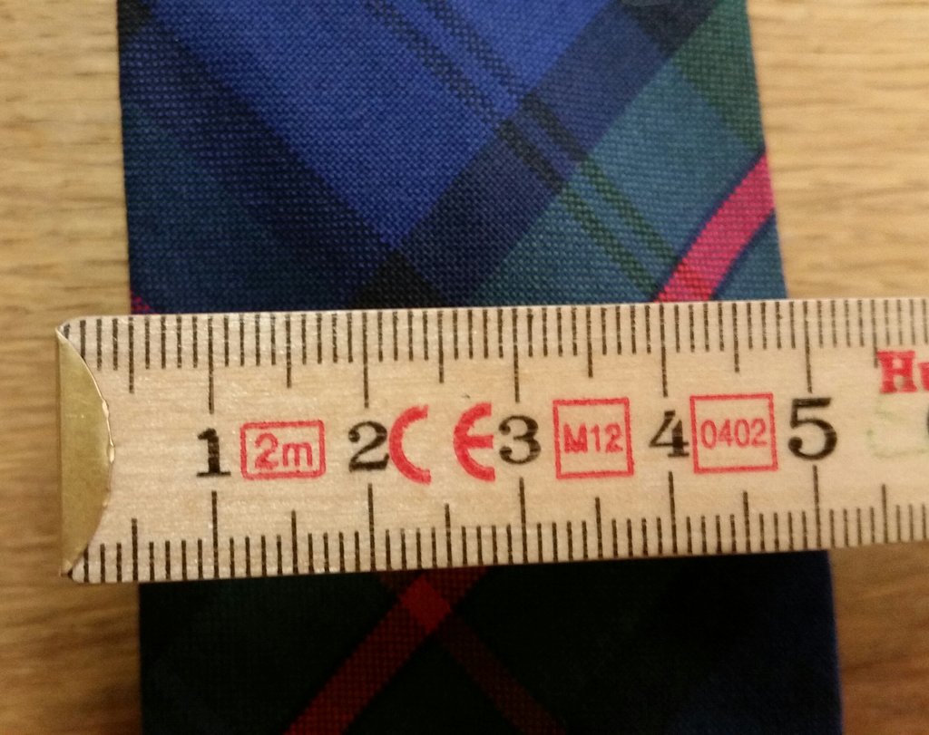 Retro slips lite bredare rutig blå grön röd 6070-tal
