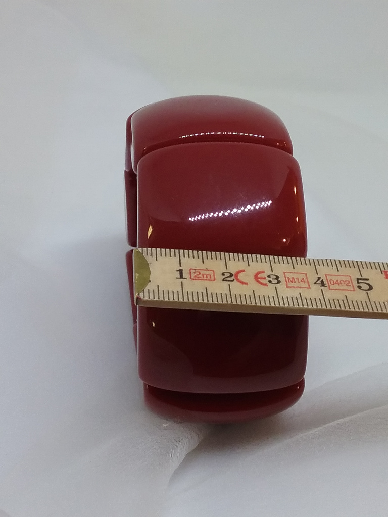 Retro armband plast rött brett plattor med gummiband