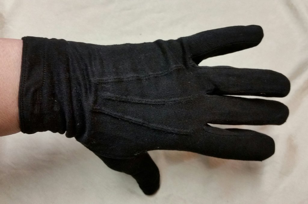 Retro vintage vantar handskar svarta syntet med stickningar unisex