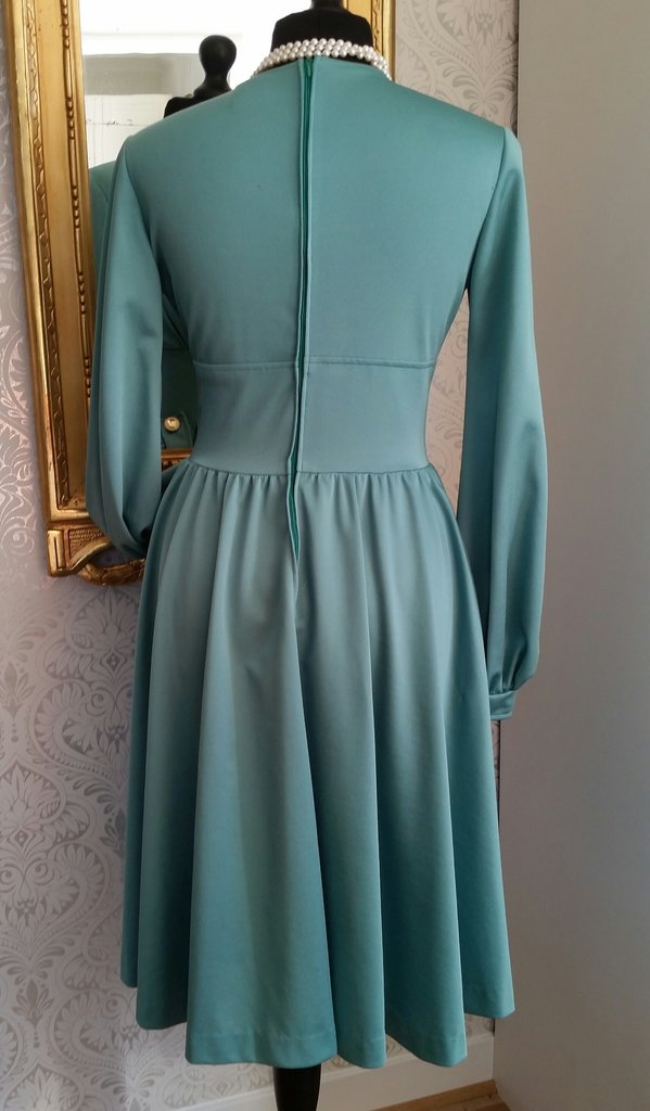 Retro 70-tal klänning mintgrön Almedahl