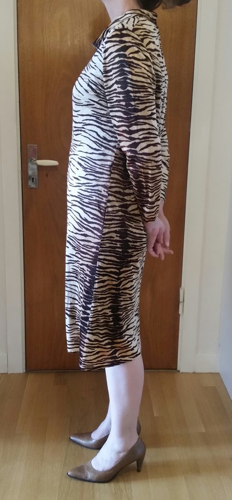 Retro tiger-klänning 70-tal