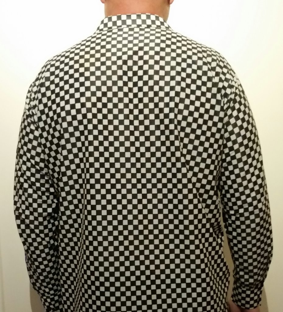 Vintage nylon­skjorta schack­rutig 60-tal