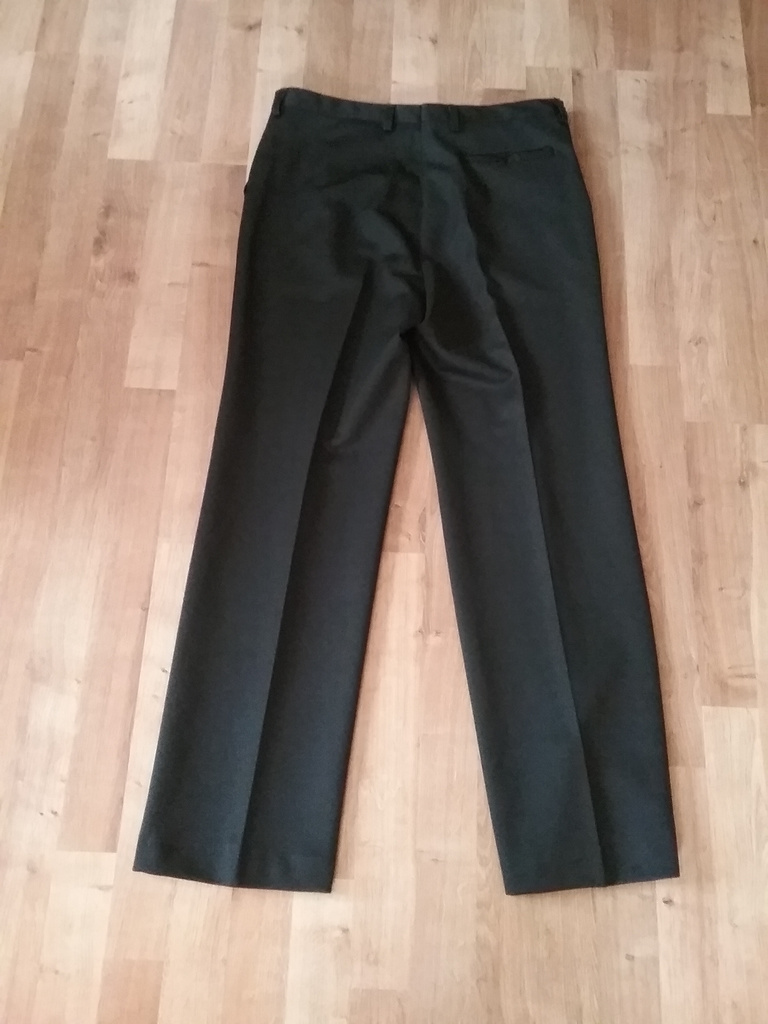 Retro byxor svarta byxor i Polyester raka ben pressveck Vinson BAS 60-tal 70-tal