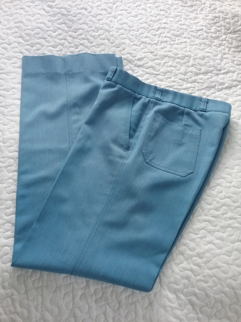 Retro byxor jeansblå ljusblå Brason syntet 60-tal 70-tal
