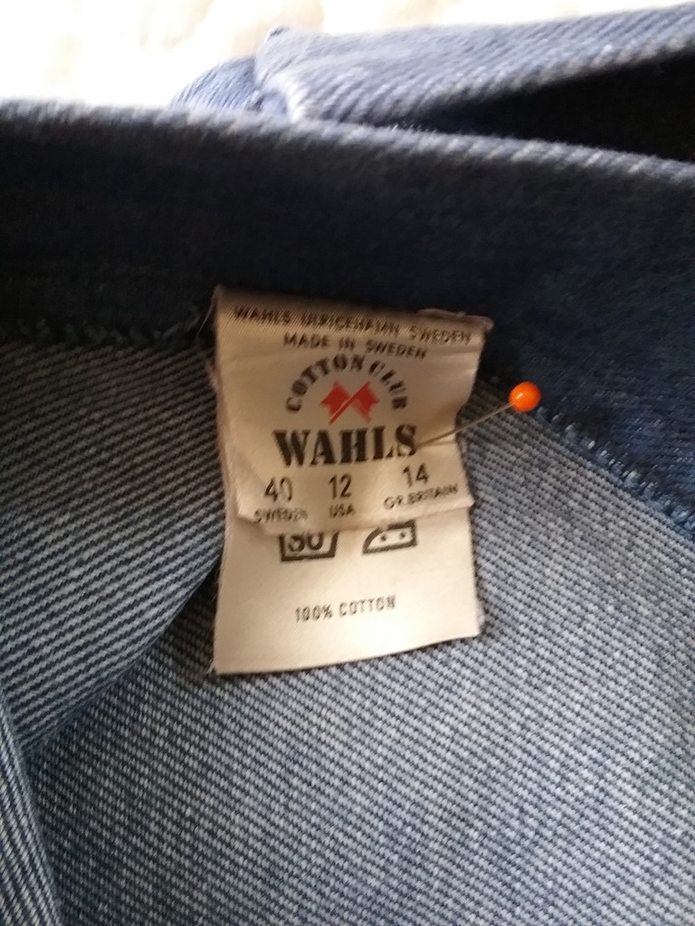 Retro omlottkjol i jeanstyg med fickor Wahls 70-tal
