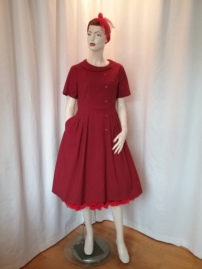 Daisy Dapper Collection Stina dress Red Checked stl XL