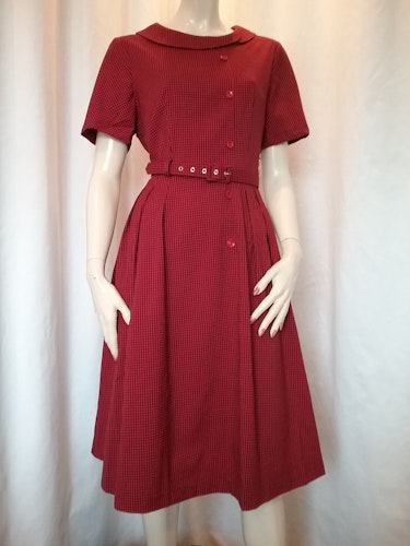 Daisy Dapper Collection Stina dress Red Checked stl XXL