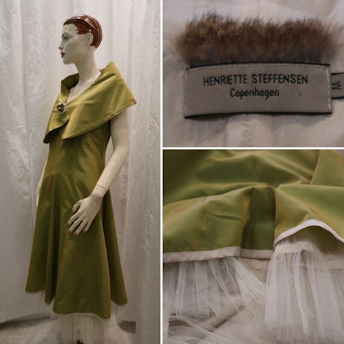 Grön-skimrande klänning med sjal Henriette Steffensen Danmark