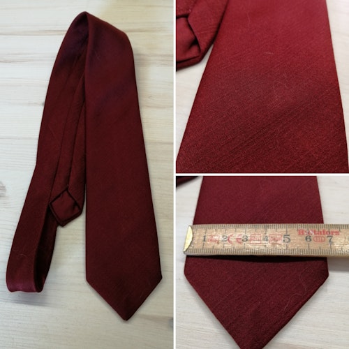 Vintage slips mörkröd enfärgad