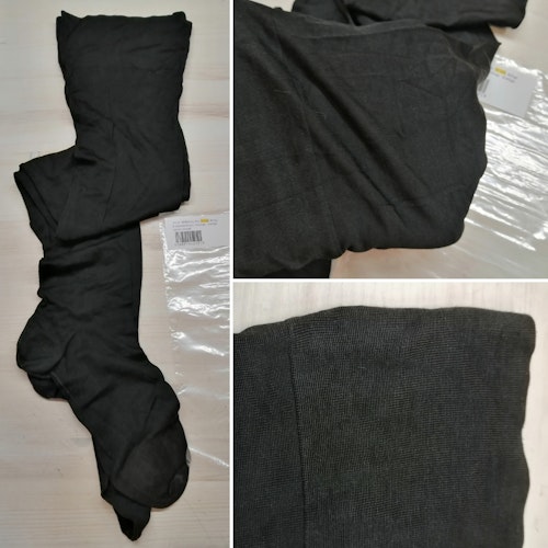 Vintage nylonstrumpor stockings för strumpebandsh kraftiga svarta med häl