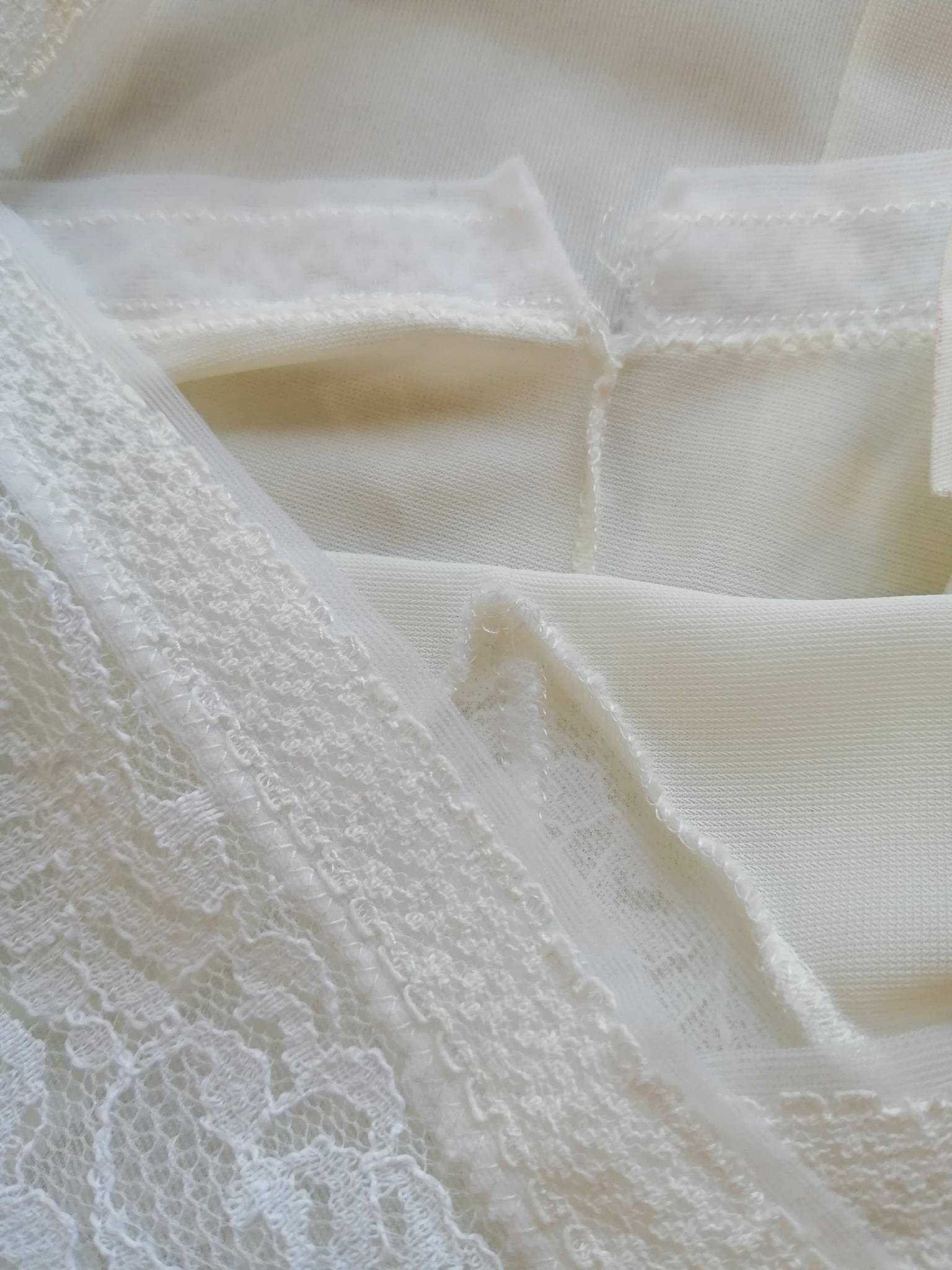 Vintage 60-tal Grace underklänning vit nylon spets upptill nertill söta axelband
