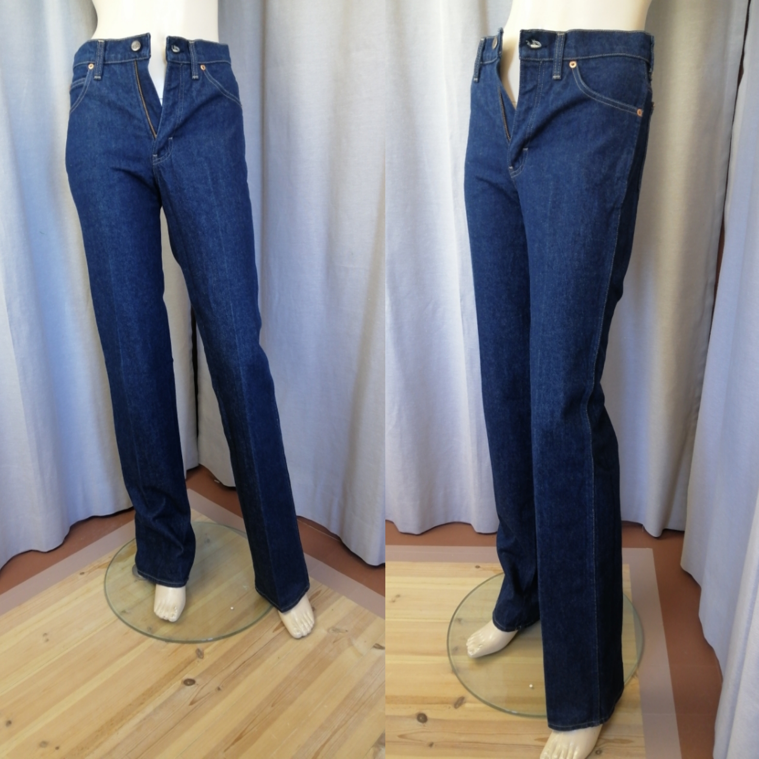 Vintage mörka oanvända jeans California Straights made in USA tinår unisex