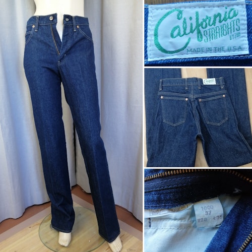 Vintage mörka oanvända jeans California Straights made in USA tinår unisex