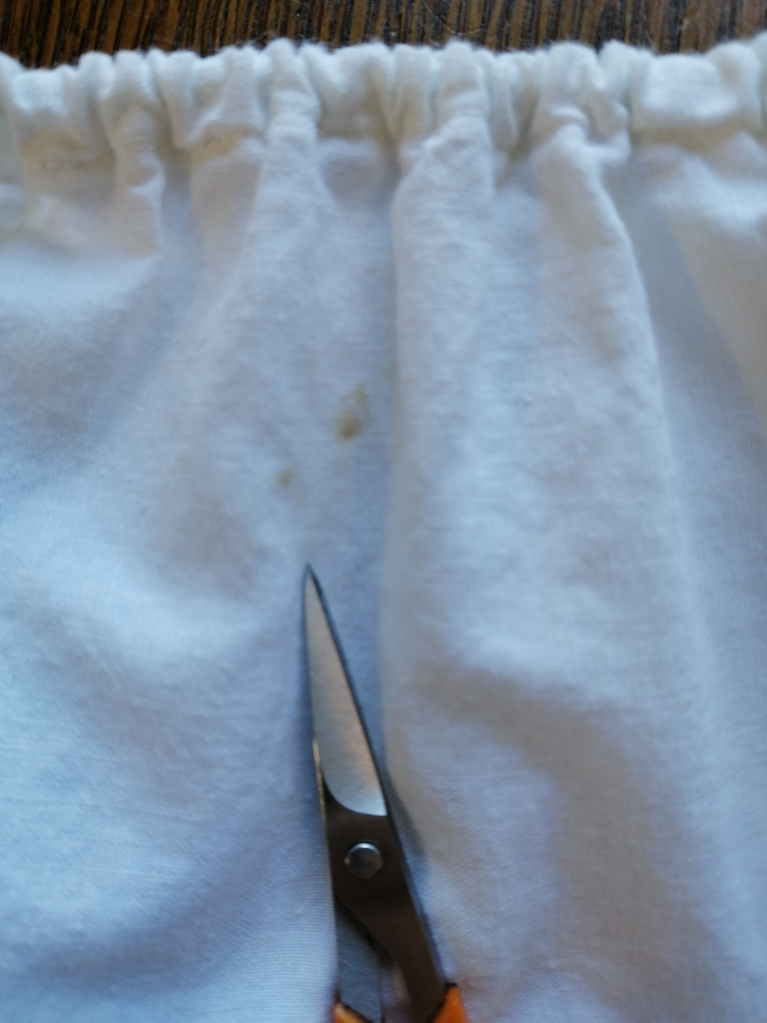 Vintage underkjol vit bomull  hålbroderier nertill resår midjan 50-tal 60-tal
