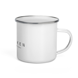 Resemugg i emalj och rostfritt stål