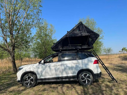 Svart trekantigt taktält North Shelter