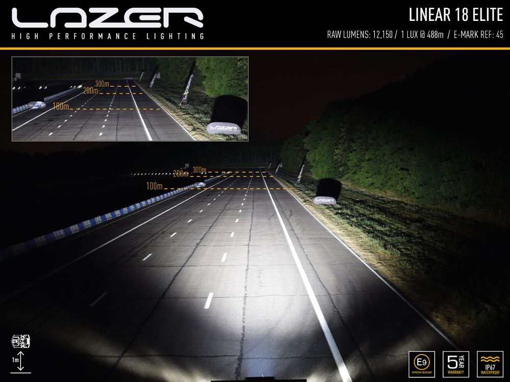 Extraljuskit Lazer Linear-18 Elite Ford Transit Courier 2014+